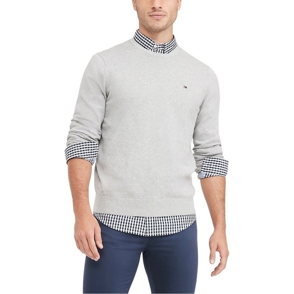 Tommy Hilfiger Other - Tommy Hilfiger Men’s Gray Crewneck Cotton Sweater XXL Classic Preppy